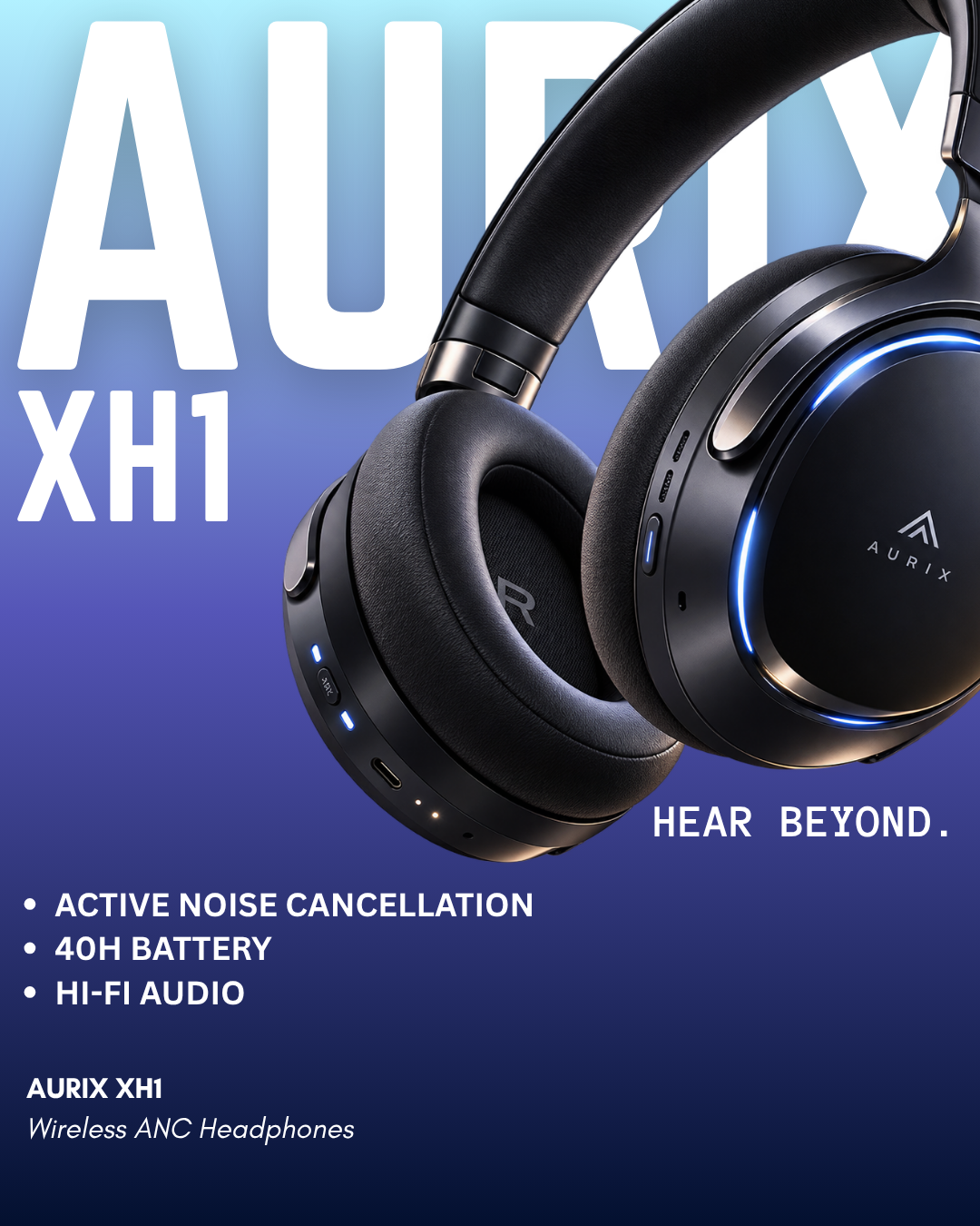 AURIX XH1 headphone advertisement